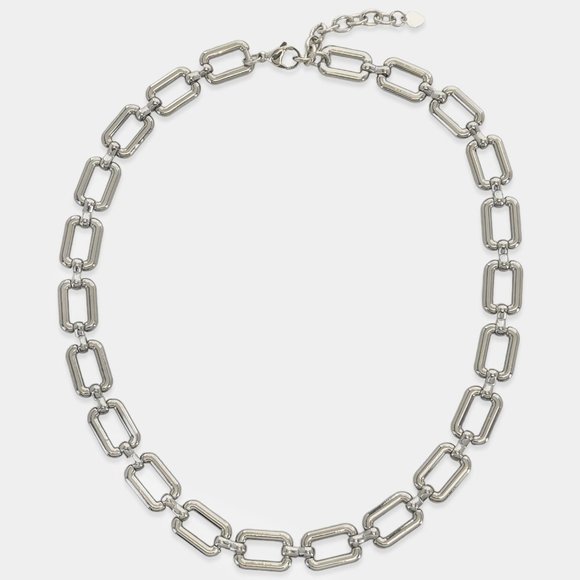SueSue Jewelry - NEW Statement Rhodium Chain Choker Necklace